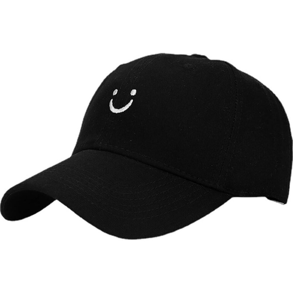 Women's Smile Face Fashion Baseball Cap Adjustable Strap Back Visor Sports Hat